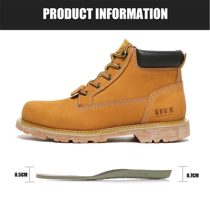 Classic Genuine Leather Men's Hiking & Work Boots