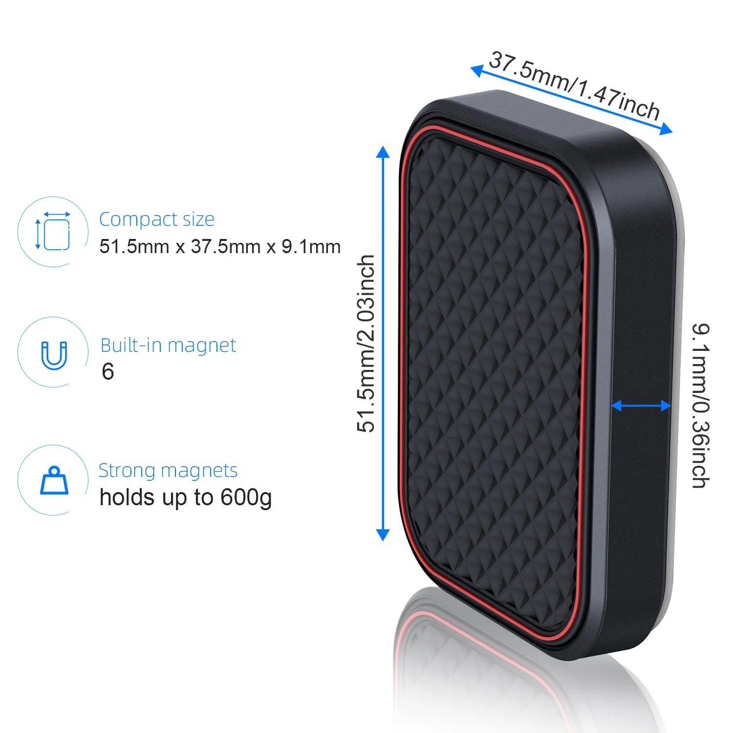 Magnetic Car Phone Mount - Strong Magnetic Dashboard & Air Vent Holder
