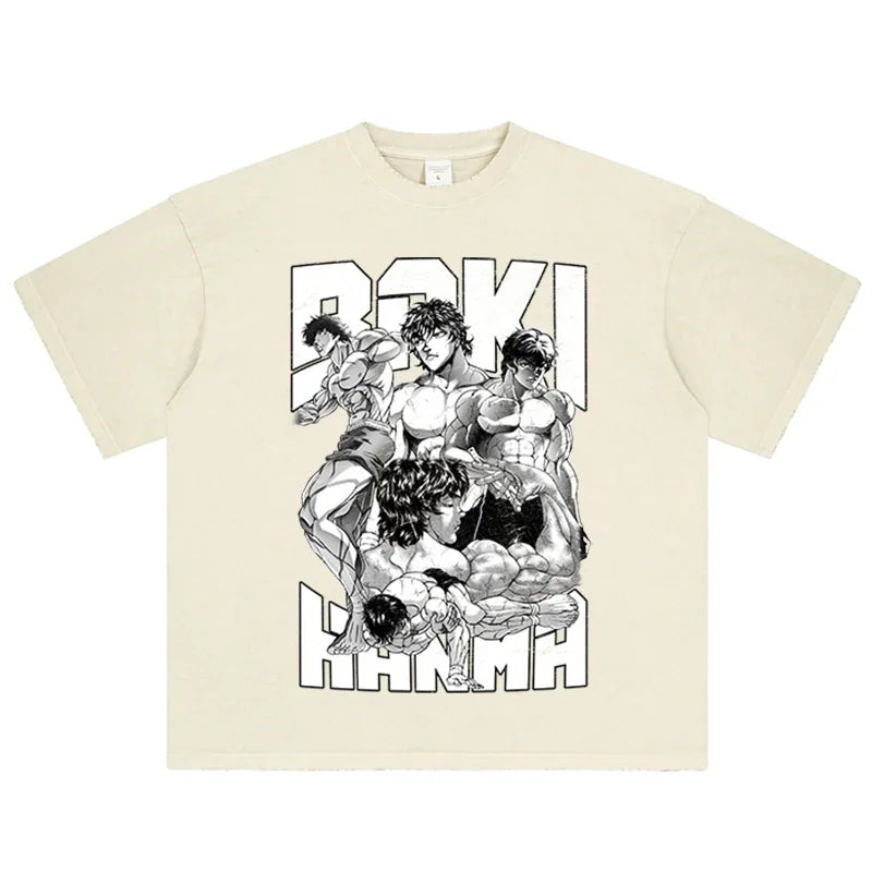 Vintage Anime Graphic Oversized T-Shirt – Harajuku Streetwear Cotton Tee