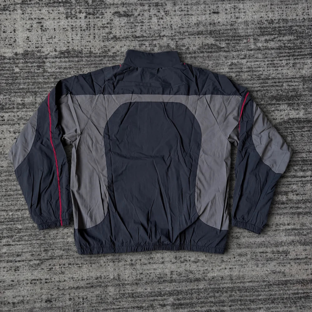 Men Retro Color Block Tracksuit Set Lightweight Windbreaker Jacket Jogger Pants Casual Streetwear Sport Suit Outdoor Outfit