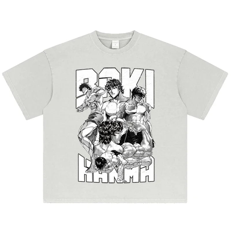 Vintage Anime Graphic Oversized T-Shirt – Harajuku Streetwear Cotton Tee