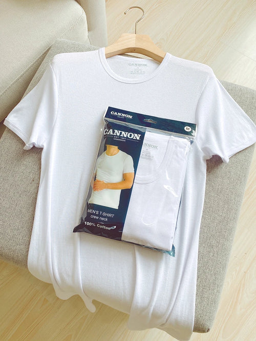 2-Pack Premium Men's Cotton Undershirts – Soft Breathable Everyday T-Shirts