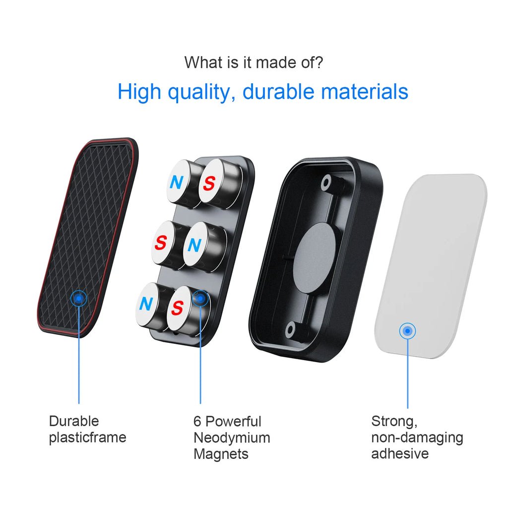 Magnetic Car Phone Mount - Strong Magnetic Dashboard & Air Vent Holder