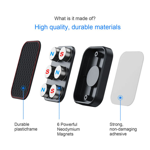 Magnetic Car Phone Mount - Strong Magnetic Dashboard & Air Vent Holder