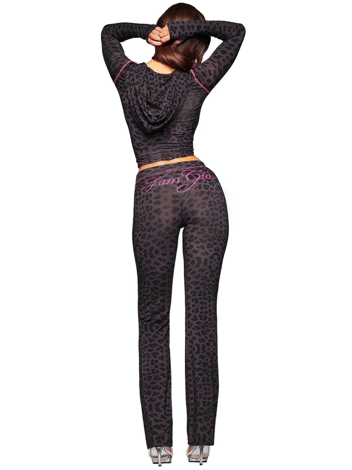 Women's Zebra Print 2-Piece Tracksuit Set – Zip Hoodie & Jogger Pants