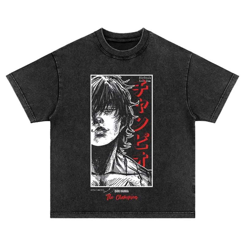 Vintage Anime Graphic Oversized T-Shirt – Harajuku Streetwear Cotton Tee