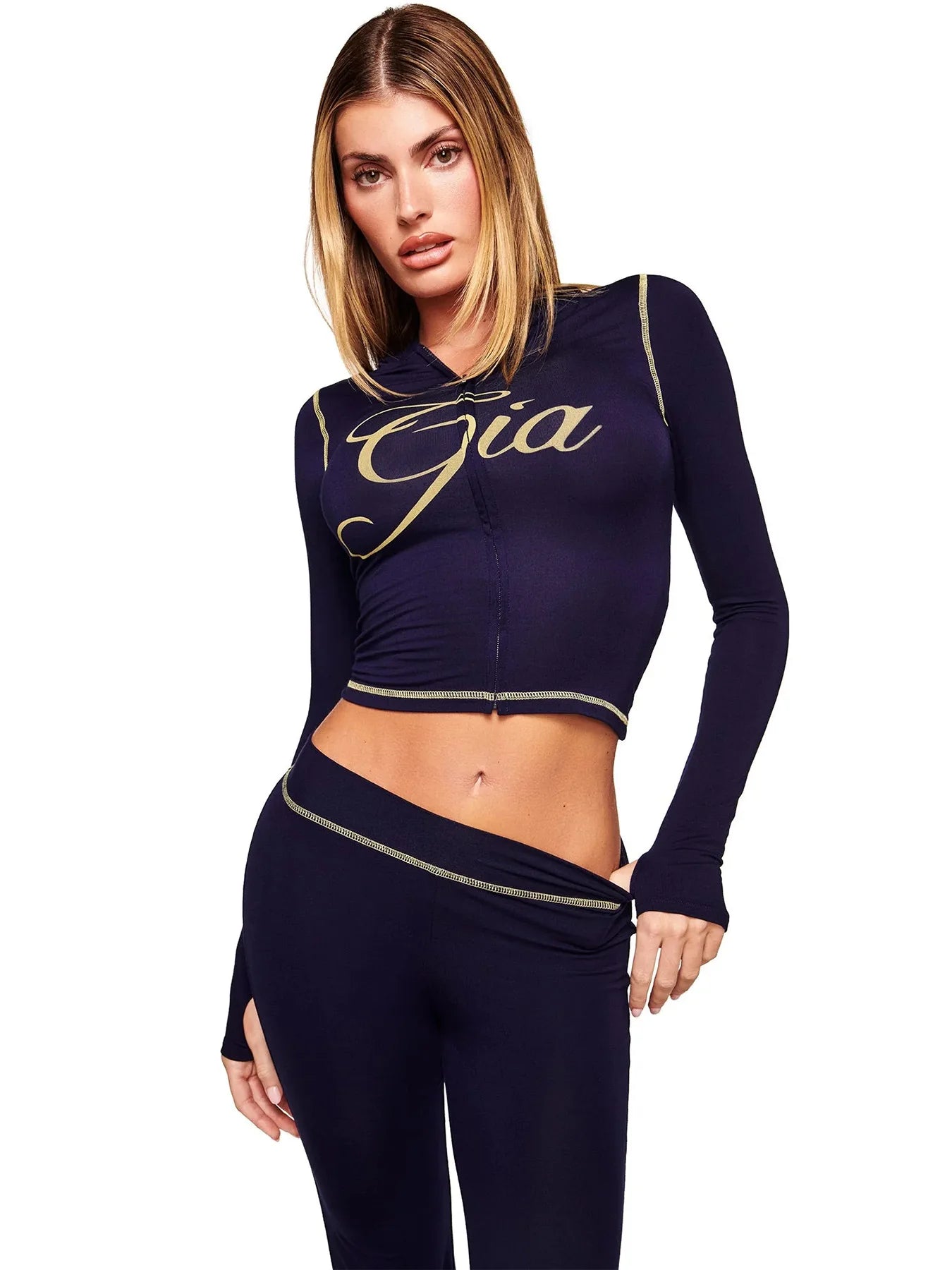 Women's Zebra Print 2-Piece Tracksuit Set – Zip Hoodie & Jogger Pants