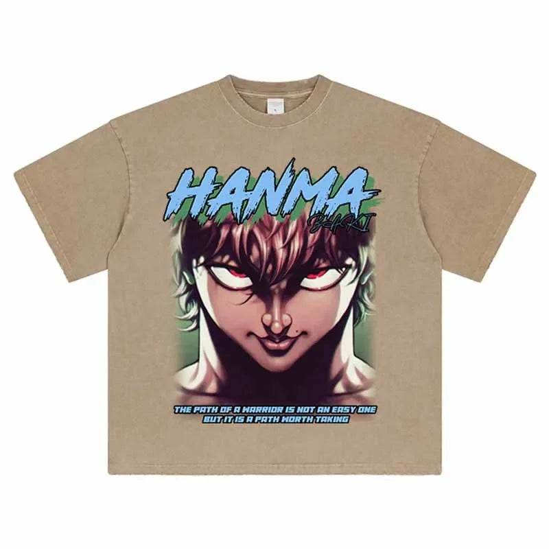 Vintage Anime Graphic Oversized T-Shirt – Harajuku Streetwear Cotton Tee