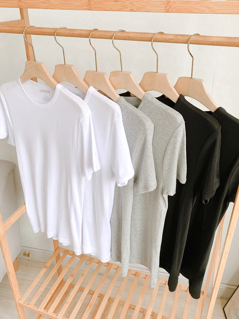 2-Pack Premium Men's Cotton Undershirts – Soft Breathable Everyday T-Shirts